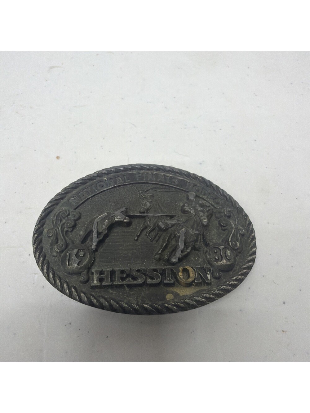 1980 Hesston NFR National Finals Rodeo Cowboys Western 6th Edition Belt Buckle